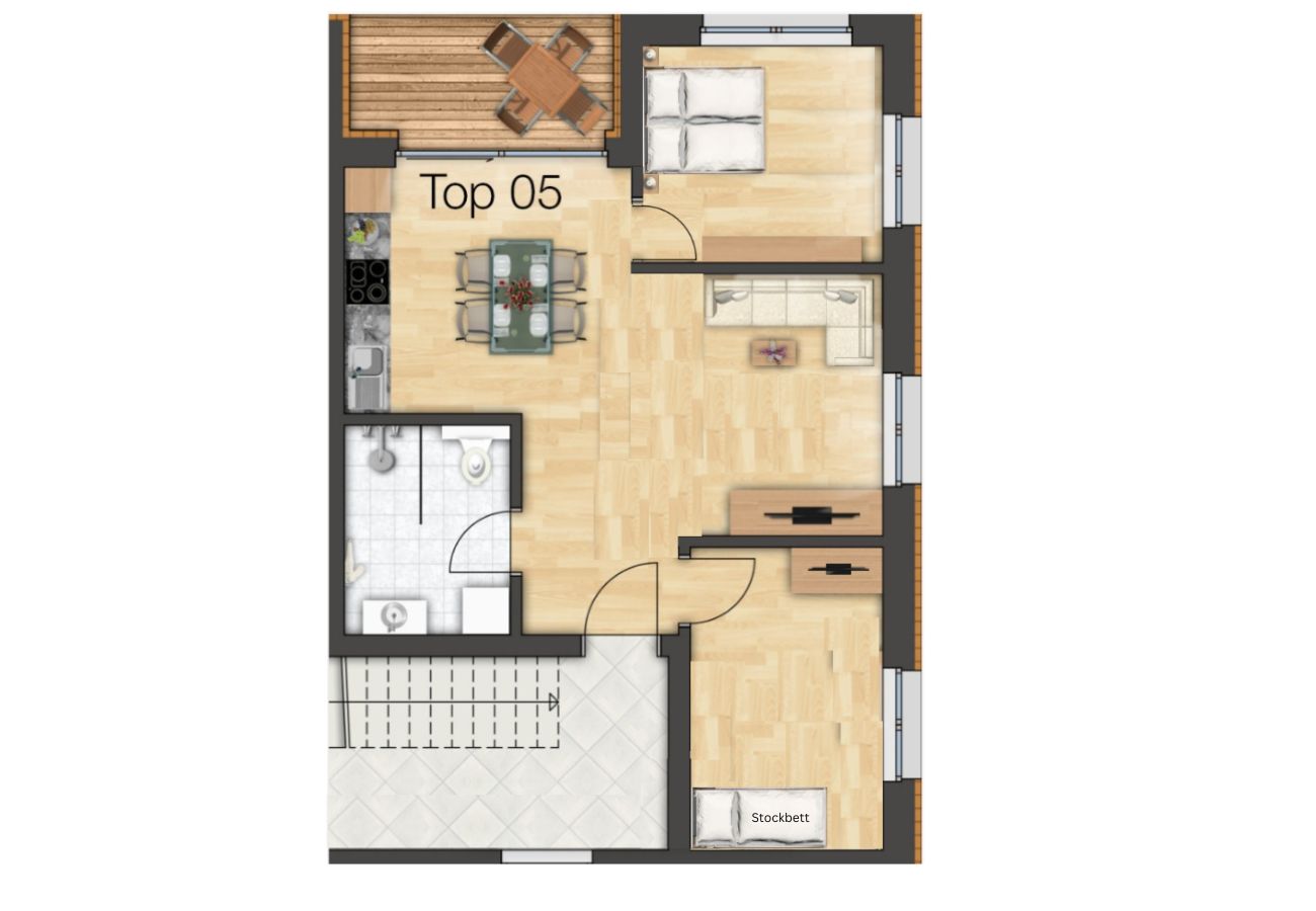 Ferienwohnung in Au - HUUS123, Appartement 5